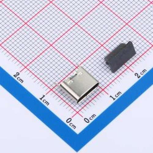 MC-306LS-H68J20 USB连接器 TYPE C 6P脚长2.0立式贴片L=6.8 SMD