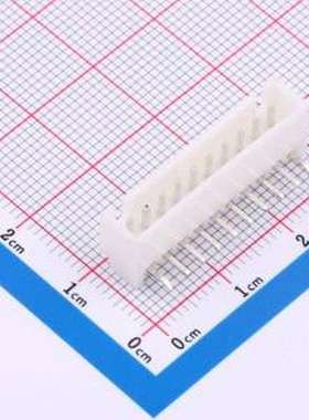 KH-A2504-R-10AWD 线对板针座 间距:2.54mm 1x10P 白色 插件,P=2.