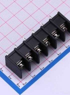 WJ55C-B-10.0-6P 栅栏式接线端子 间距P=10.0mm 6Pin位 中脚 黑色