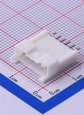 HX20018-6BH 线对板针座 1x6P 间距:2mm 直插 白色 插件,P=2mm