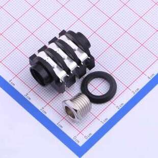 PJ-609BA 音频连接器(耳机) 6.35mm耳机座 三件套 插件