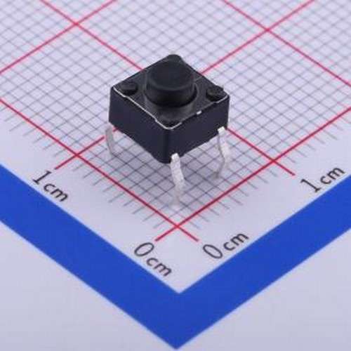 DTS-62K-V 轻触开关 6.2*6.2*5 100gf 行程0.25mm 插件-4P,6.2x6.