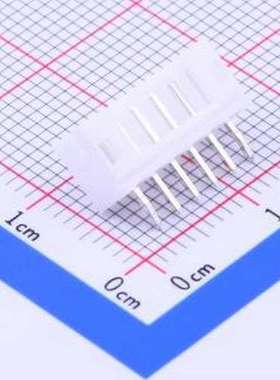 A2001WV-06P2 线对板针座 系列:PH 间距:2mm 1x6P 白色 插件,P=2m