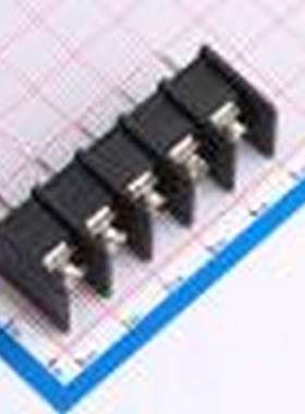 WJ45S-B-9.5-5P 栅栏式接线端子 间距P=9.5mm 5Pin位 边脚 黑色