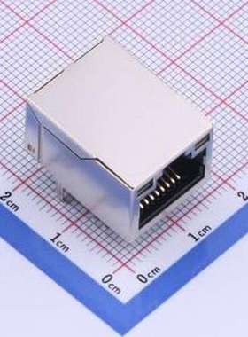 HC915340A-M901-A 以太网连接器(RJ45 RJ11) 弯插 带LED 插件