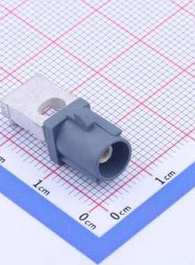 XK08WMG RF射频同轴连接器 FAKRA连接器,公头沉板式,灰色 灰色