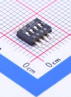 DHNF-04-V-T/R 拨码开关 4位 包含引脚总宽度8.1mm 贴片 SMD-8P,4