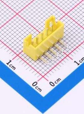 WF-1B200A5P-Y 线对板针座 间距2.0mm 弯插 黄色 1x5P 弯插,P=2mm