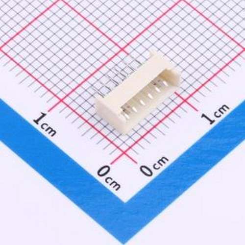 JS12T-S06MXA-00 线对板针座 MX 1.25mm 1x6P 直针 耐高温 插件,P