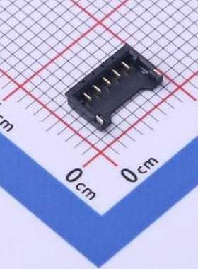 M1201RS-05-BK 线对板针座 1x5P 间距:1.2mm 卧贴 黑色 SMD,P=1.2