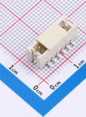 MXPH-2.0-06P-LT1-0-A 线对板针座 间距:2mm 立贴 象牙白 SMD,P=2