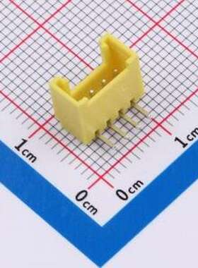 WF-1B200B4P-Y 线对板针座 间距2.0mm 弯插 带扣 黄色 1x4P 弯插,