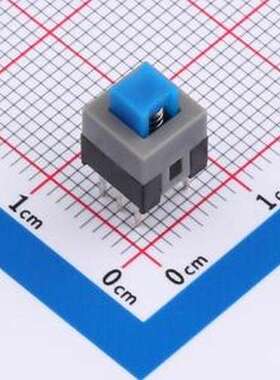 UK-G0704-WS-P2 按键开关 按键开关 7*7平头无锁双排6脚直插/蓝灰