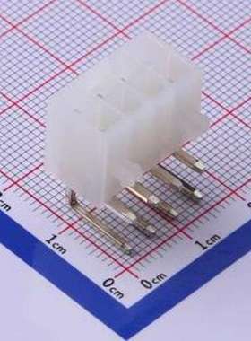 C4255WR-F-2X04P 线对板针座 2x4P 间距:4.2mm 弯插 白色半透明