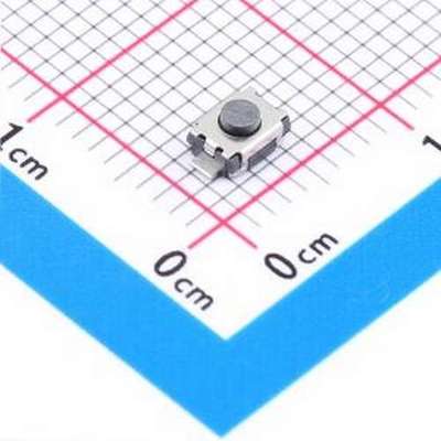 TVAF06-N020B2-R 轻触开关 小龟直按/平脚/2.0H/180gf/全黑/无柱/
