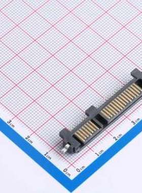XUTS-2210-2261 金手指连接器 沉板式SATA 7+15PIN公座沉板板上高