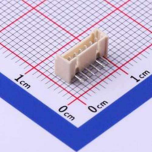 X9821WR-06-N0SN 线对板针座 1x6P 间距:1.25mm 弯插 弯插,P=1.25