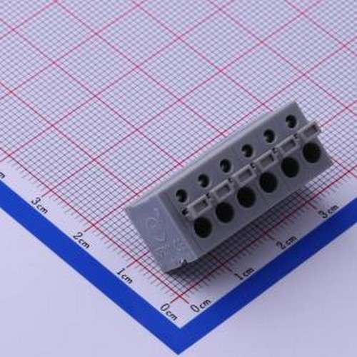 KF211V-5.0-6P 弹簧式接线端子 5mm 每排P数:6 插件,P=5mm