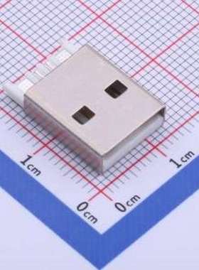 917-111A101DAM0400 USB连接器 Type-A 公 焊线式 白色