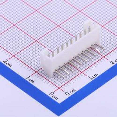 HX20007-10WAD 线对板针座 1x10P 间距:2mm 弯插 系列:PH 弯插,P=