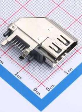 XDHF-1901-0811 D-Sub/VGA连接器 HDMI A TYPE 19PIN母座侧插板式