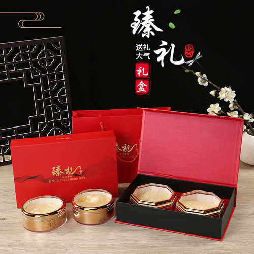 高档鹿茸礼盒元贝石斛金边西洋参