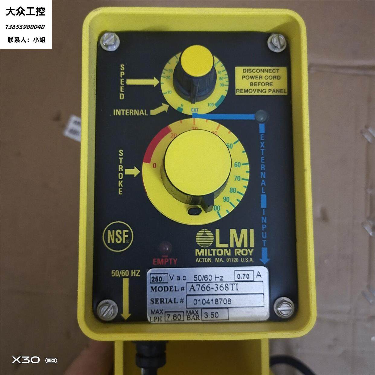 米顿罗电磁隔膜计量泵a766-368ti工程余货未用无盒现货一台广州发