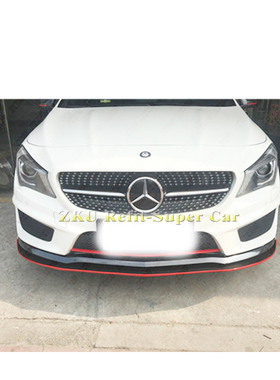 适用于奔驰A级W176 A180 A45 A260前铲改装REVOZPORT款碳纤维前唇