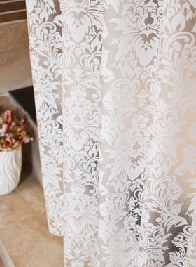 欧式淋浴帘PEVA加厚防霉防水浴帘 卫生间窗帘隔断帘浴室门帘包邮