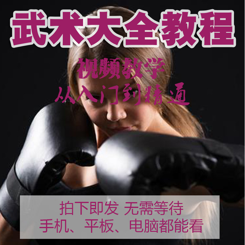 武术视频教程咏春拳自学零基础散打擒拿泰拳跆拳道防身术入门教学