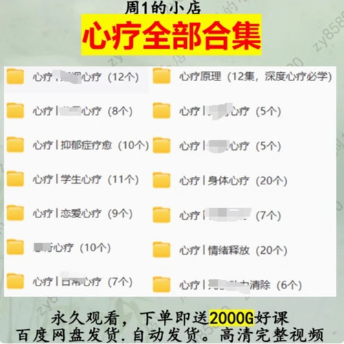 心疗全部合集抑郁症情绪视频课程网盘
