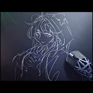 现货正品 unclepanda 黑霓鼠标垫  490*420*6.5mm 涩垫游戏鼠标垫