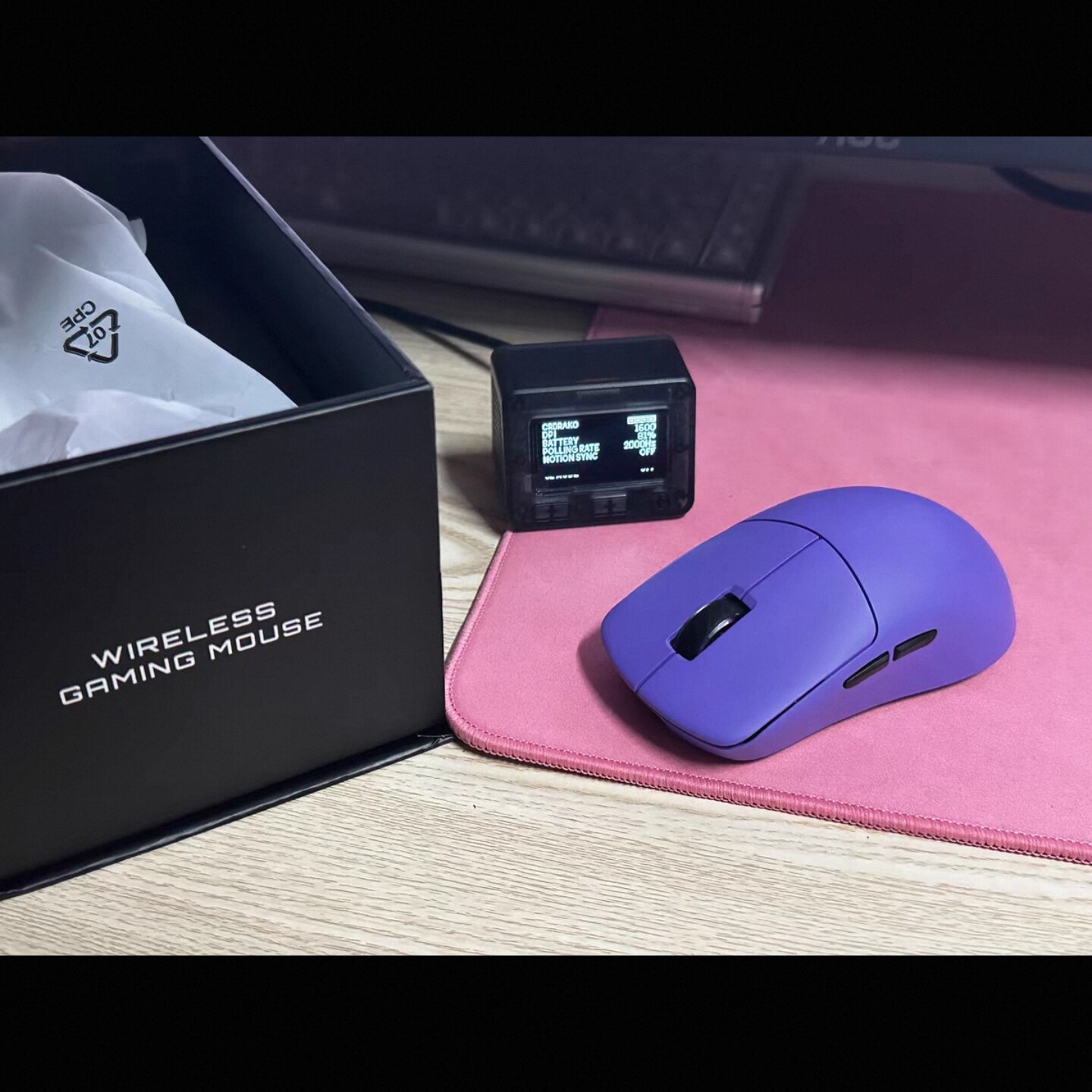 正品现货 KO-ONE龙鼠紫色CRDRAKO 电竞无线鼠标 轻量化35g