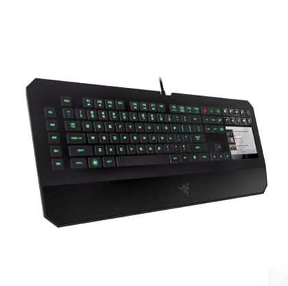 现货 Razer雷蛇 噬魂金蝎幻彩带屏幕超薄LOL吃鸡电竞有线游戏键盘