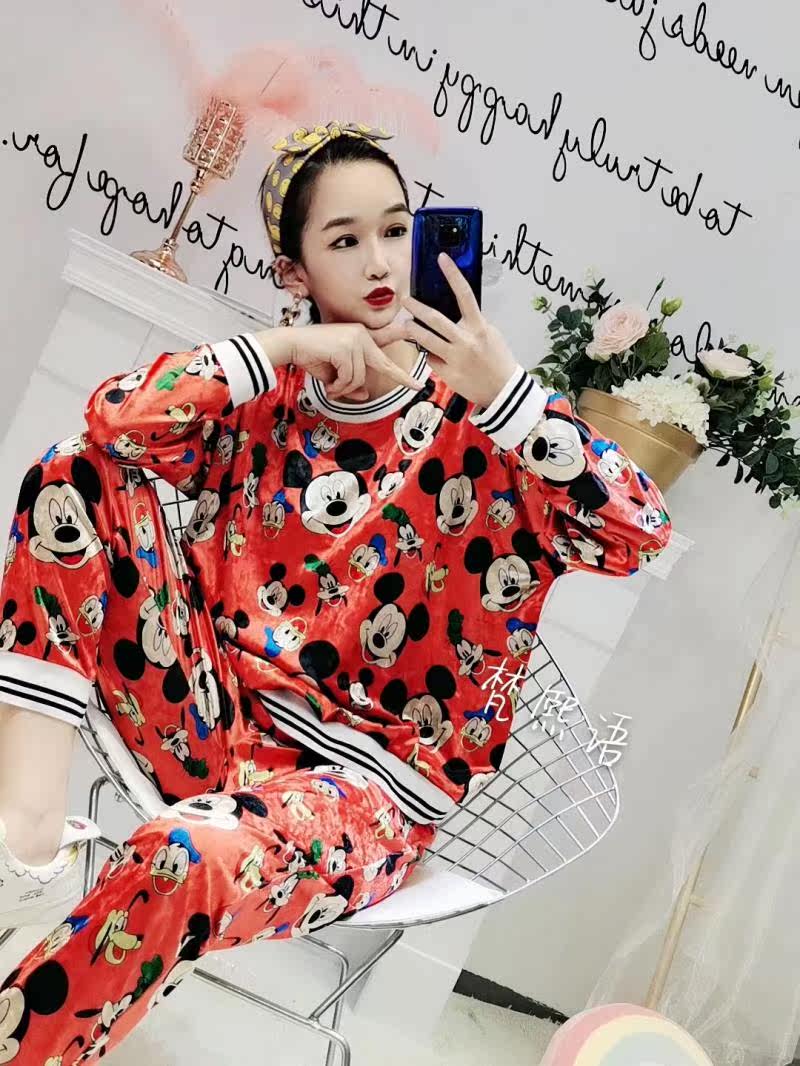 suit Europe and Korea Cloth bag Home Furnishings 2019 winter new pattern Cartoon lovely Diamond velvet Easy pajamasin the Women's clothing/Boutique , Set/Student uniforms/Work uniforms , Leisure sports suit  category - from Buy2taobao.com to provide professional Taobao agent buy service