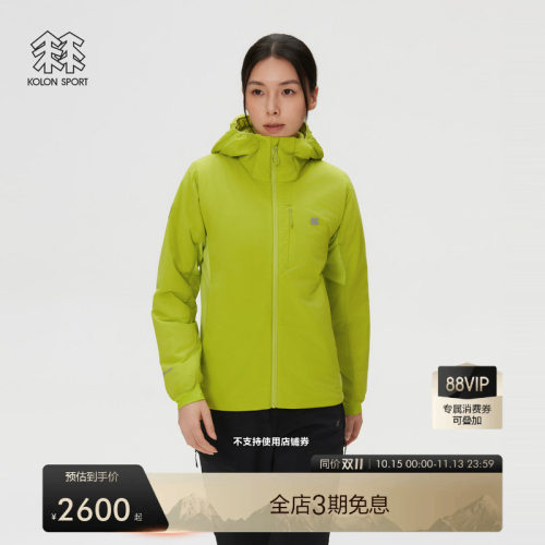 KOLON SPORT可隆棉衣P棉女士金标PRIMALOFT LIGHT棉服夹克外套