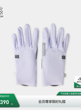 KOLON SPORT可隆手套男女同款徒步网眼拼接长指触屏手套