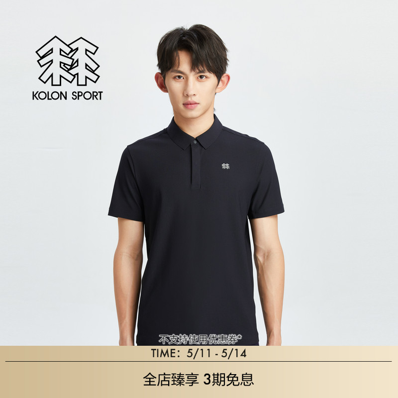 KOLON SPORT可隆男子AIRMESH网孔透汽凉感T恤运动短袖保罗POLO衫-封面