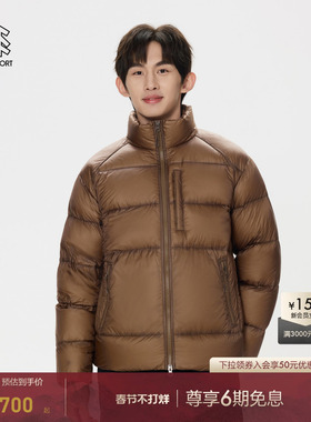 KOLON SPORT可隆男士中量羽绒服冬多口袋保暖鹅绒夹克立领外套
