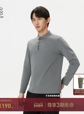 KOLON SPORT可隆户外休闲衣男士肌理感拉绒上衣商务POLO衫