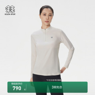 半拉链长袖 KOLON Functional男女同款 SPORT可隆吸湿速干长袖 T恤S