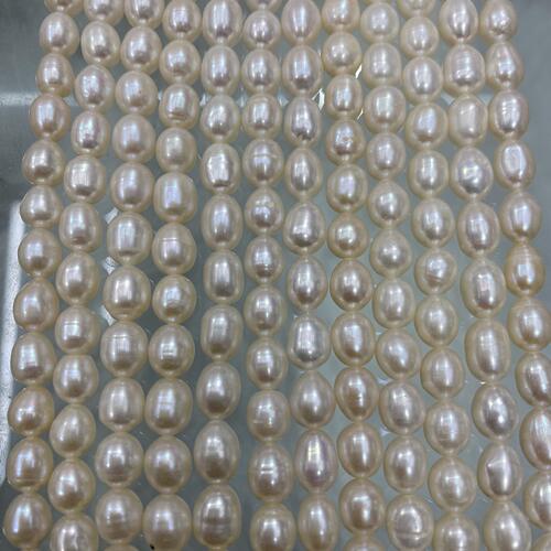 67油画挂件mm米珠强光轻纹无花皮彩光干净天然淡水珍珠diy项链