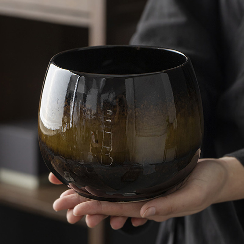 茶洗家用陶瓷茶渣缸桌面水盂建水茶水缸废水桶功夫茶道配件水洗