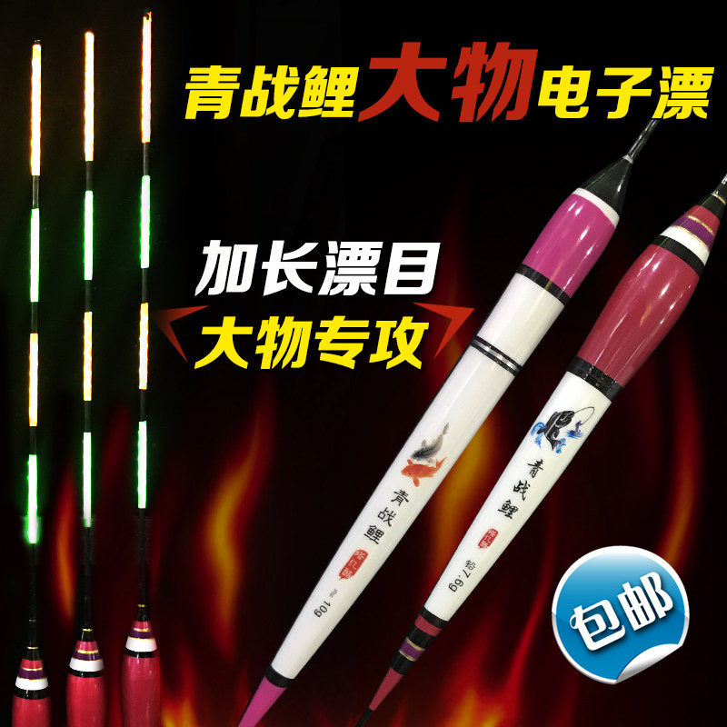 青战鲤大物青鱼电子漂巨物黑坑甩大鞭远投夜光大鱼夜钓水库浮漂