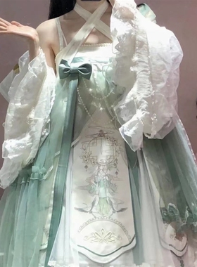 夏季药师篇章lolita中华风lo裙优雅洛丽塔全套jsk连衣裙大码仙气