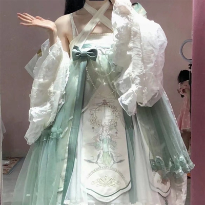 夏季药师篇章lolita中华风lo裙优雅洛丽塔全套jsk连衣裙大码仙气
