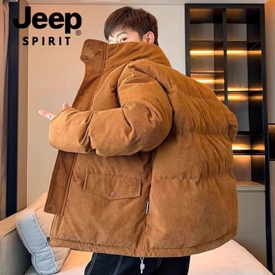 吉普灯芯绒加厚保暖立领时尚棉衣