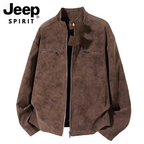 JEEPSPIRIT吉普春秋美拉德皮衣
