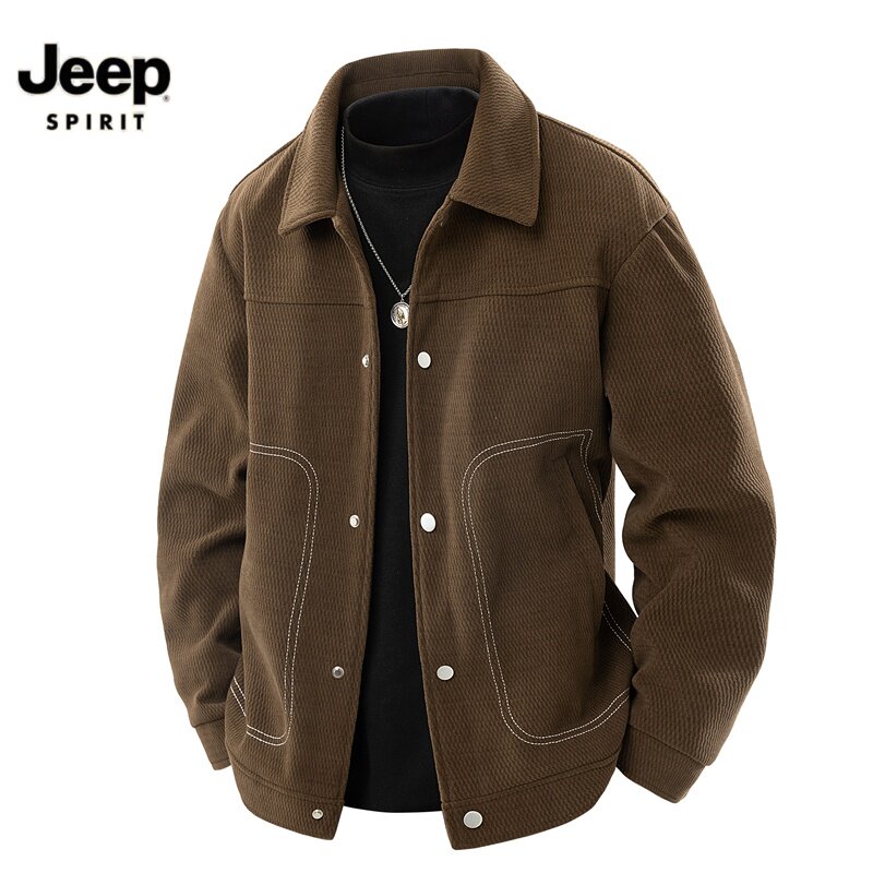 JEEPSPIRIT吉普休闲灯芯绒夹克男