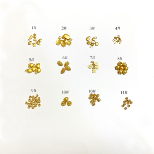 18k包金圆珠沙金红绳吊坠珠子diy配件纯黄金色配饰哑光散珠饰品